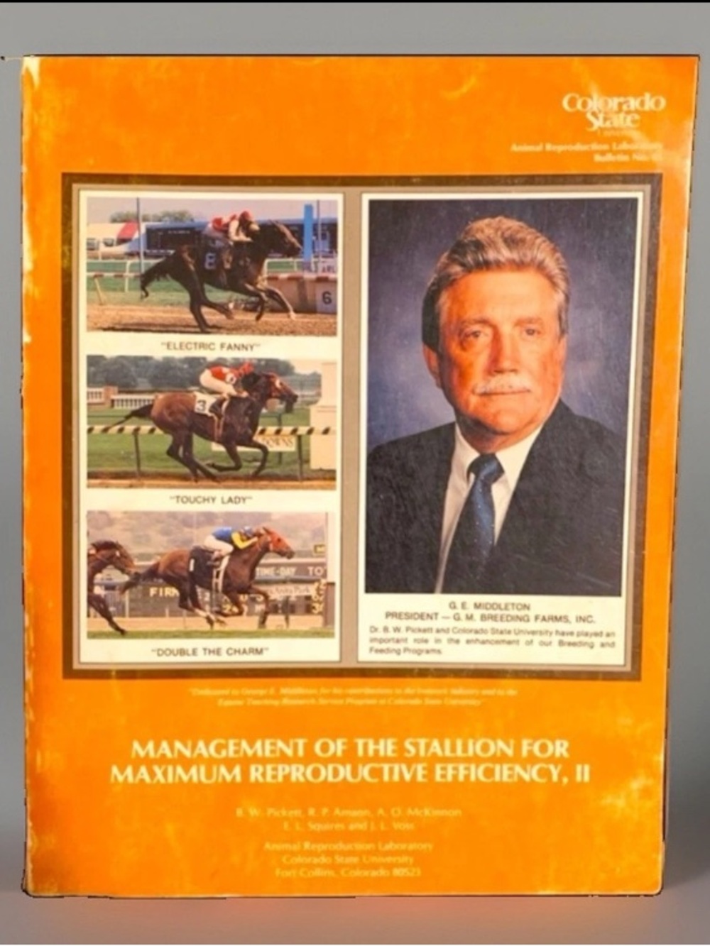 “Management of the Stallion For Maximum Reproductive Efficiency, II”